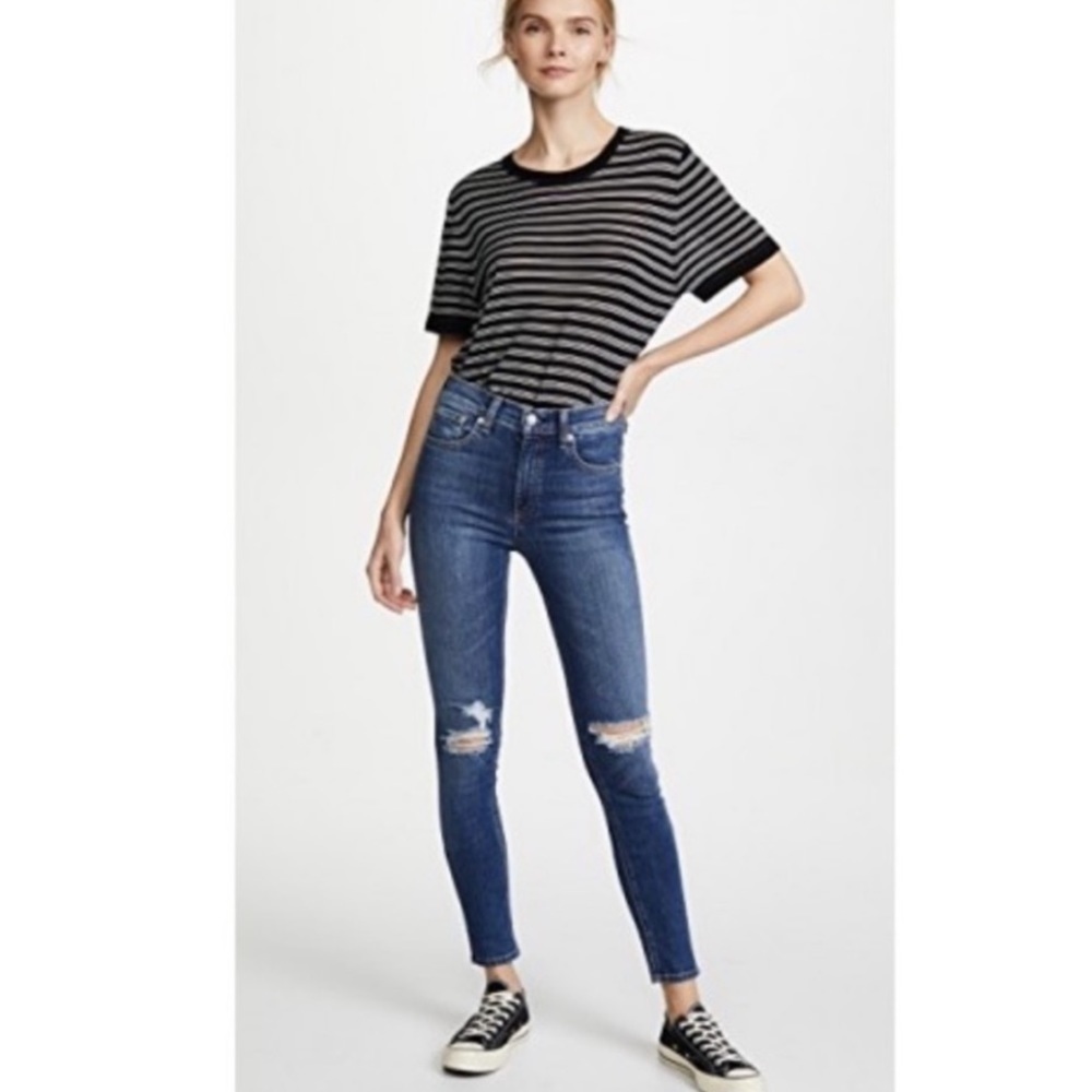 Rag & Bone High Rise Skinny Jeans Size 24 in Bonnie Blue - Picture 2 of 8
